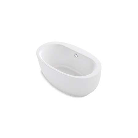 Kohler Sunstruck 60 X 34 Oval Freest&ing Bath W/ Fluted Shroud & Center Drain 24002-0